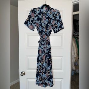 MIDI Vince Camaro Printed Dress with a slit